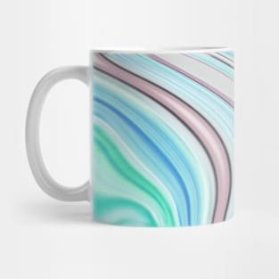 preppy abstract marble pastel purple turquoise blue mint swirls Mug